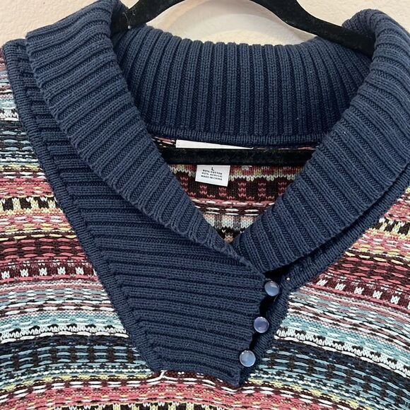 Striped Multicolor Women's Sweater - Picture 5 of 6